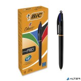 Golyóstoll, 0,32 mm, nyomógombos, négyszínű, BIC "4 Colours Pro"