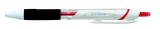 Golyóstoll, 0,35 mm, nyomógombos, fehér tolltest, UNI SXN-155 Jetstream, piros (TU155P)