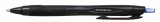 Golyóstoll, 0,35 mm, nyomógombos, fekete tolltest, uni "sxn-157s jetstream sport", kék 19760000