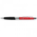 Golyóstoll, 0,35 mm, nyomógombos, FLEXOFFICE "Tango", piros [12 db]