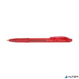 Golyóstoll, 0,35 mm, nyomógombos, PENTEL 'BK417', piros