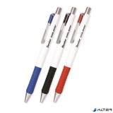 Golyóstoll, 0,4 mm, nyomógombos, vegyes színű tolltest, FLEXOFFICE "Senior", kék