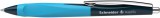 Golyóstoll, 0,5 mm, nyomógombos, sötétkék-ciánkék szín&#369; tolltest, schneider "haptify", kék 135323