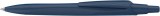 Golyóstoll, 0,5 mm, nyomógombos, sötétkék szín&#369; tolltest, schneider "reco", kék 131813