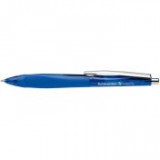Golyóstoll, 0,5 mm, nyomógombos, sötétkék színű tolltest, SCHNEIDER "Haptify", kék