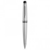 Golyóstoll, 0,7 mm, csiszolt fém tolltest, ezüst klip, WATERMAN "Expert III", kék