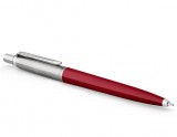 Golyóstoll, 0,7 mm, ezüst szín&#369; klip, piros tolltest, parker "royal jotter originals", kék 2096857