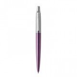 Golyóstoll, 0,7 mm, ezüst színű klip, victoria ibolya kék tolltest, PARKER, "Royal Jotter", kék