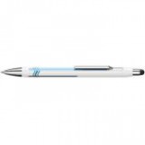 Golyóstoll, 0,7 mm, nyomógombos, érintőképernyős készülékekhez, SCHNEIDER "Epsilon Touch XB", fehér-kék