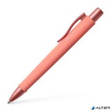 Golyóstoll, 0,7 mm, nyomógombos tolltest, korallpiros tolltest, FABER-CASTELL "Poly Ball Urban", kék