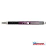 Golyóstoll 0,7mm, metál mályva test, Zebra F301A, írásszín kék