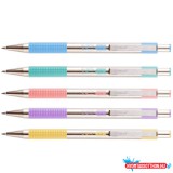 Golyóstoll 0,7mm, pasztell rózsaszín test, Zebra F-301, írásszín kék