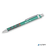 Golyóstoll, 0,8 mm, nyomógombos, tengerkék tolltest, ROTRING "Tikky", kék