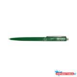 Golyóstoll 0,8mm, nyomógombos műanyag zöld test, Bluering® Z3, írásszín zöld