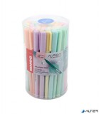 Golyóstoll, 1,0 mm, kupakos, háromszögletű, KORES 'KOR-M Pastel', kék