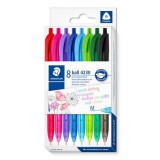 Golyóstoll, 1 mm, nyomógombos, STAEDTLER&reg; 4230 M, 8 különböző szín (TS4230MC8)