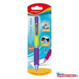 Golyóstoll 1 mm vegyes színû test Keyroad kék