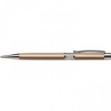 Golyóstoll, arany, középen fehér SWAROVSKI®kristállyal töltve, 14cm, ART CRYSTELLA®