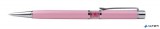 Golyóstoll, Crystals from SWAROVSKI®, rózsaszín, középen pink kristályokkal töltve, ART CRYSTELLA®, 14cm