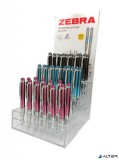 Golyóstoll display, 0,24 mm, teleszkópos, rozsdamentes acél, ZEBRA 'Telescopic Metal Stylus', kék