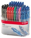 Golyóstoll display, 0,38 mm, nyomógombos, STABILO Liner 308, vegyes (TST308F55)