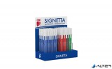 Golyóstoll display, 0,7 mm, kupakos, ICO "Signetta", 4 különböző szín