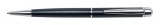 Golyóstoll, fekete "lille pen", fehér swarovski kristállyal, 14cm, art crystella 1805xgl001