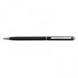 Golyóstoll, fekete "SLIM", peridot zöld SWAROVSKI® kristállyal, 13 cm, ART CRYSTELLA®