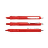 Golyóstoll ICO Apollo K mûanyag nyomógombos piros 0,8 mm