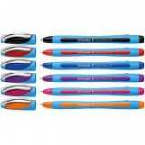 Golyóstoll készlet, 0,7 mm, kupakos, SCHNEIDER "Slider Memo",   vegyes színek [6 db]