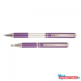 Golyóstoll metál lila test, Zebra SLF1, írásszín kék