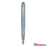 Golyóstoll metál világoskék test, Zebra Stylus Telescopic, írásszín kék