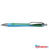 Golyóstoll nyomógombos 0,7mm, Schneider Slider Rave, írásszín zöld