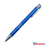 Golyóstoll nyomógombos fém kék test, Channel, írásszín kék