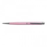 Golyóstoll, SWAROVSKI® kristállyal, fehér, ART CRYSTELLA "Lily Pen", rózsaszín