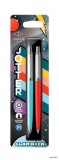 Golyóstoll szett, 0,7 mm, ezüst színű klip, piros és kék tolltest, PARKER &#039;Jotter Glam Rock&#039;, kék