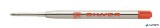 Golyóstollbetét, 0,8 mm, góliát, ICO "Silver", piros
