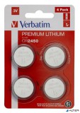 Gombelem, CR2450, 4 db, VERBATIM "Premium"
