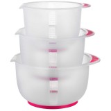 GONDOL IRIS G-480 TRIPLE MIXING 3 darabos keverőtál szett, csúszásmentes talppal 1.500ml+2.000ml+2.500ml 24x22x12cm (G-480)