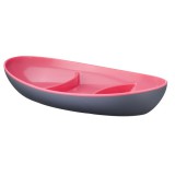 GONDOL IRIS G-606 AURA OVAL DIVIDED kétszínű osztott tányér 17x27x5cm