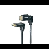 Goobay 31890 Prémium Forgatható HDMI-HDMI (Apa-Apa) Kábel 5m - Fekete (31890)