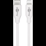 Goobay 39448 USB-C apa - Lightning apa 2.0 Adat és töltőkábel - Fehér (2m) (39448)