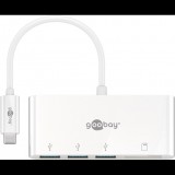 Goobay 40759 USB-C USB HUB (3xUSB-A / SD / MicroSD) - Fehér (40759)