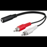 goobay 50092 3.5mm jack - 2xRCA Audió Adapterkábel 0.2m (50092)