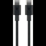 Goobay 51243 USB-C apa - USB-C apa 2.0 Adat és töltő kábel 2m - Fekete (51243)