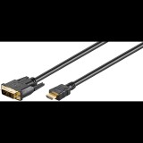 Goobay 51581 DVI-D apa - HDMI 1.4 apa kábel 3m - Fekete (51581)
