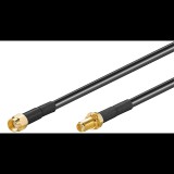 Goobay 51675 RP-SMA antenna hosszabbító kábel 1m - Fekete (51675)