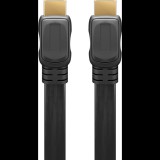 Goobay 61279 HDMI - HDMI 2.0 Lapos kábel 2m - Fekete (61279)