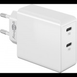 Goobay 61758 2x USB-C Hálózati töltő - Fehér (36W) (61758)