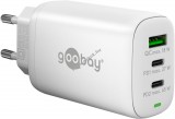 Goobay 65W hálózati USB-C gyorstöltő többportos Power Delivery, fehér